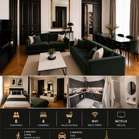 Apartment Plaza Champs-elysee - Arc De Triomphe Paris